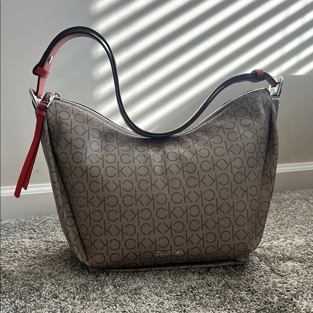Calvin Klein Monogram CK Shoulder Bag Purse Tote NWOT